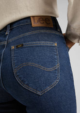 Lee Scarlett High Damskie Spodnie Jeansowe Dark Hydro L626FAKQ 112320168